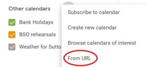 Other calendars -  From URL