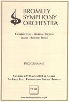 Programme Mar 2003
